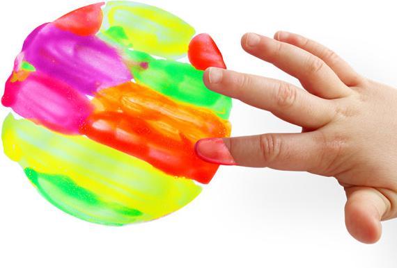 Produktbild Morocolor Fingerfarbe Primo Fluoreszierend 6er Set im Kunststoffkoffer (6 Neonfarben, 100 ml)