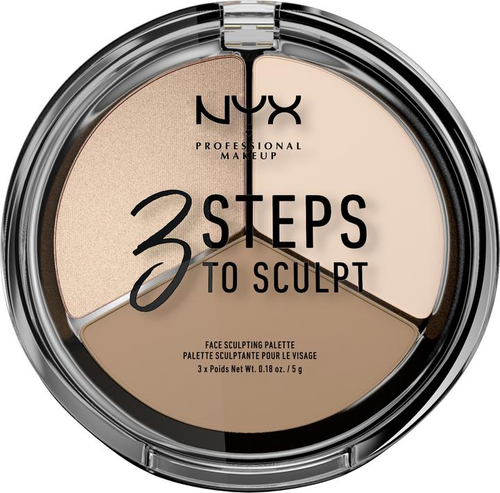 NYX Professional Make-Up 3 Steps to Sculpt - Face Sculpting Palette Fair (1 Fair)