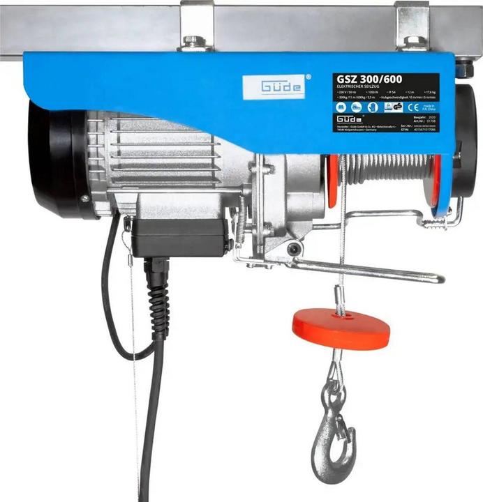 Actual product image Güde Electric wire rope hoist GSZ 300600