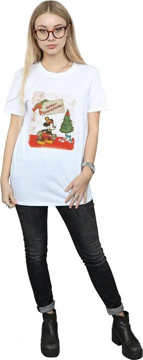 Immagine prodotto Disney Mickey Mouse Vintage Christmas Maglietta Ampia Donna (L)