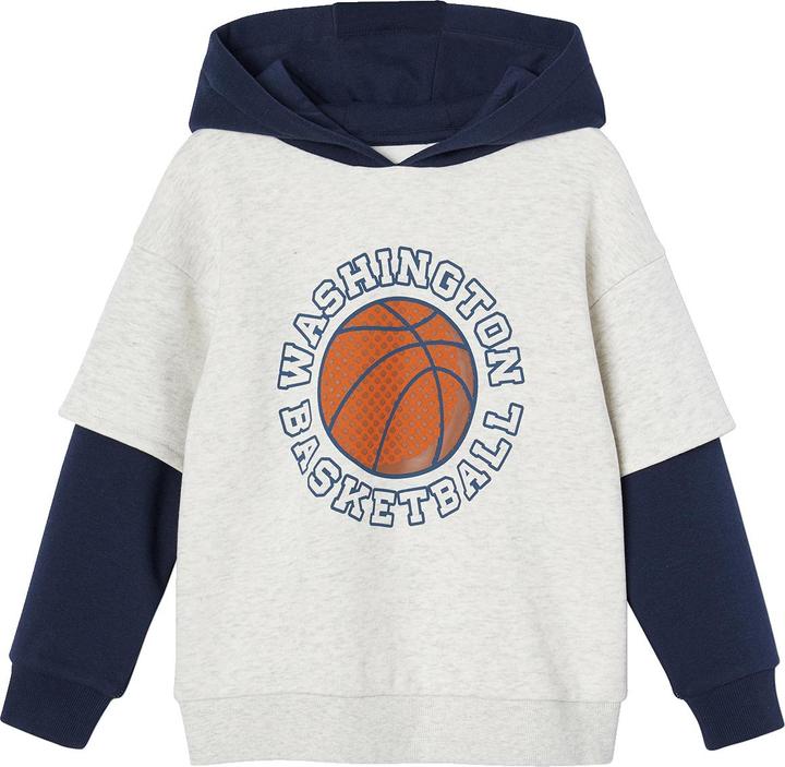 Vertbaudet Jungen Kapuzensweatshirt mit Lageneffekt & Recycling-Polyester