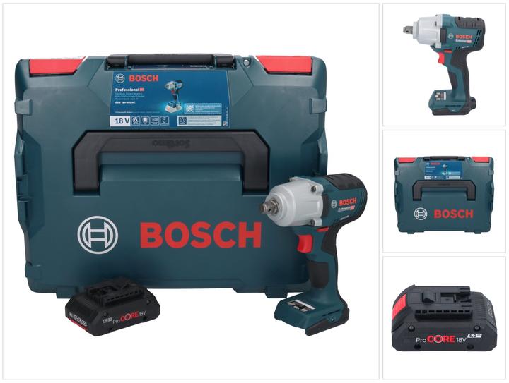 Productafbeelding Bosch Professional Bosch GDS 18V-450 HC Slagmoersleutel op accu 18 V 450 Nm 1/2" + 1x ProCORE oplaadbare accu 4,0 Ah + (Oplaadbare batterij)
