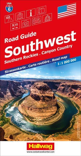 Image du produit USA (Southwest), Southern Rockies - Canyon Country, Road Guide No. 6, carte routière 1:1Mio