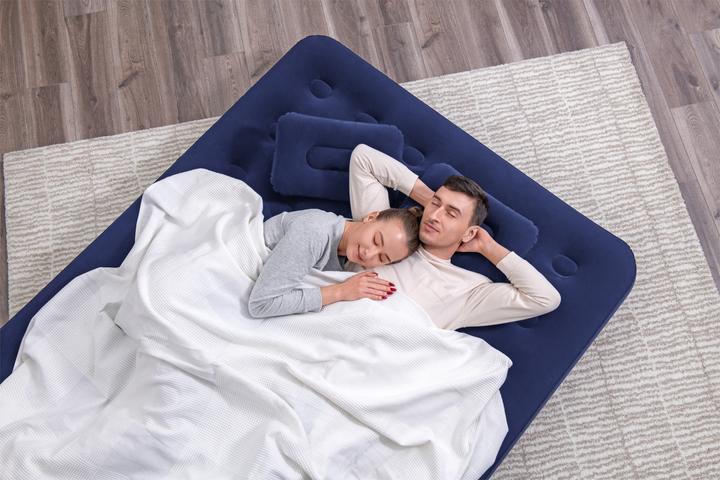 Actual product image Bestway Air Mattress Queen with Manual Hand Pump 2.03 m x 1.52 m x 22 cm