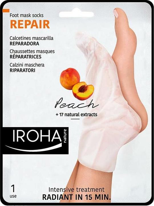 Immagine prodotto Iroha Nature Natura - Maschera per piedi Calzini Riparazione Pesca (Maschera del piede, 9 ml)