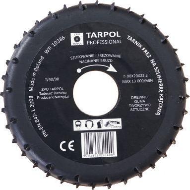 Image du produit Tarpol 90 × 20 × 22,2 mm Disque pour meulage angulaire Frez Tarnik T-40 (TT40)