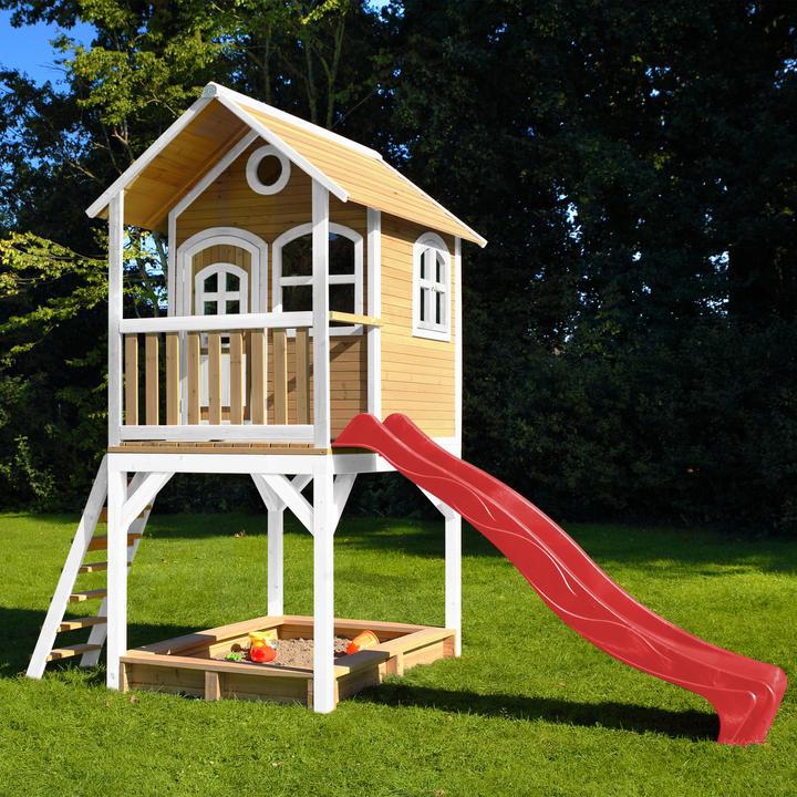 Immagine prodotto Axi Sarah Playhouse marrone/bianco con scivolo rosso
