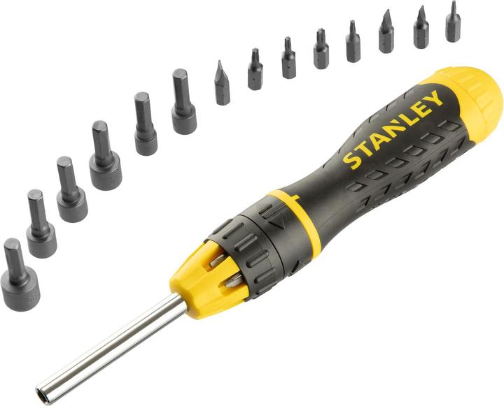Image du produit Stanley Tournevis à embouts+20 embouts Clé à cliquet (Carré, Recouvrement cruciforme Phillipps (PH), Escale)