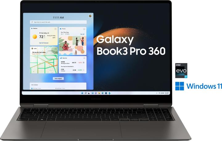 Actual product image Samsung Galaxy Book3 Pro 360 (16", Intel Core i7-1360P, 16 GB, 512 GB, DE)