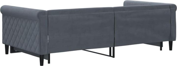 Immagine prodotto VidaXL Tagesbett Ausziehbett Sofabett Gästebett Dunkelgrau 100x200cm Samt (Divano letto)