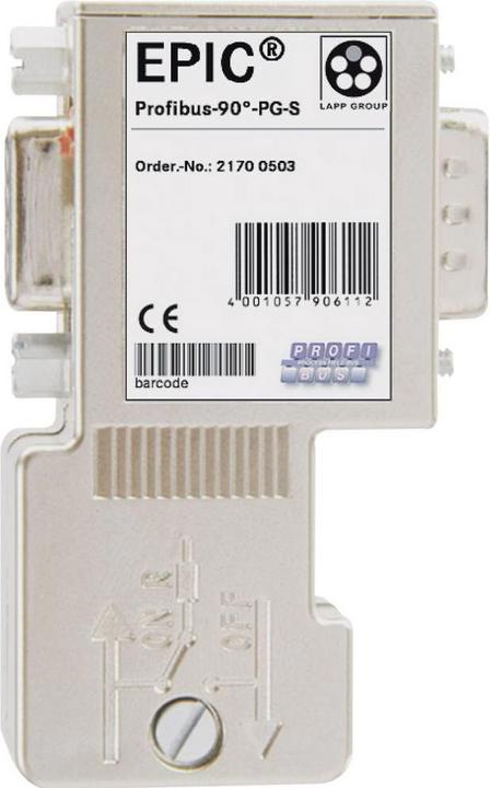 Image du produit Lapp câble EPIC® Data PROFIBUS Connecteur avec raccordement vissé EPIC® ED-PB-90-S Contenu : 1 pc.