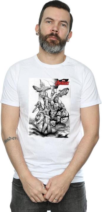 Immagine prodotto Maglietta Avengers Assemble Team Sketch Uomo (L)