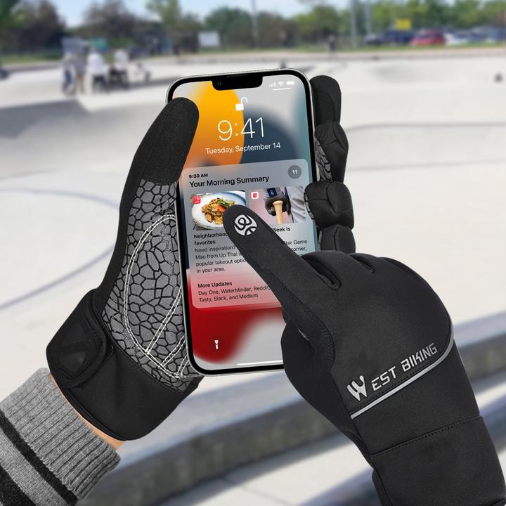 Immagine prodotto Avizar Guanti sportivi e guanti touchscreen West Biking Unisex, taglia S - Nero (S)