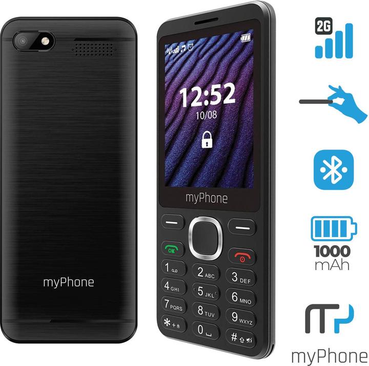Actual product image Myphone Maestro 2 (2.8 inch) camera phone (32 GB, Black, 2.80", Single SIM, 0.30 Mpx, 2G)