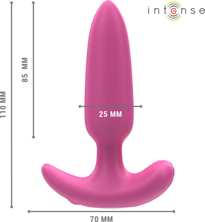 Image du produit Intense Ross Anal Plug 10 Vibrations Rose Télécommande