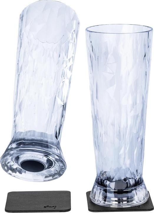 Silwy Outdoor-Bierglas Hightech-Kunststoffgläser, 2er-Set (0.50 l, 2 x)