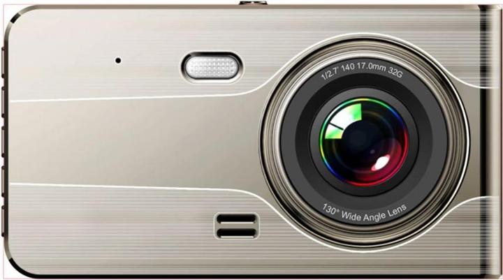 Image du produit Hurtel DVR979G Enregistreur vidéo de voiture LCD Full HD G-sensor avec caméra de recul - beige (Microphone intégré, Écran intégré, Batterie, Vision nocturne)