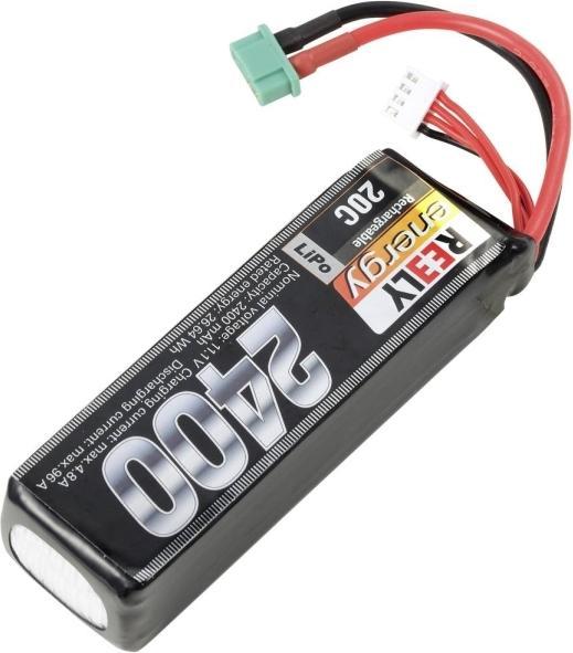 Immagine prodotto Reely Modello di batteria (LiPo) 11,1 V 2400 mAh Numero di celle: 3 20 C Custodia morbida MPX (11.10 V, 2400 mAh)
