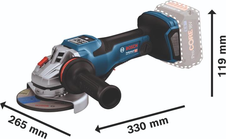 Produktbild Bosch Professional Bosch GWS 18V-15 PSC Professional Akku Winkelschleifer 18 V 125 mm BITURBO Brushless + 2x ProCORE (125 mm)