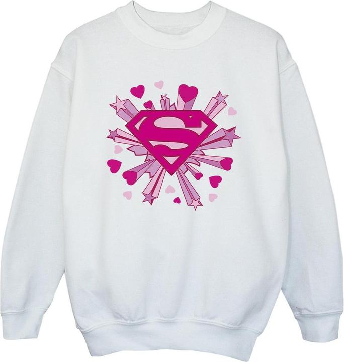 Immagine prodotto Superman Pink Hearts And Stars Logo Felpa Ragazze (104)