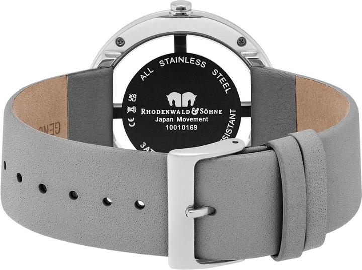 Actual product image Ladies quartz watch Lucrezia genuine leather gray - 5128 (Analogue wristwatch, 42 mm)
