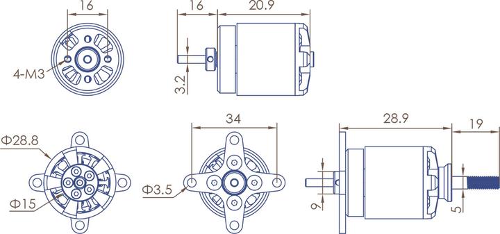 Immagine prodotto Planet-Hobby JOKER 2822-18 V3 1800 KV MOTORE BRUSHLESS