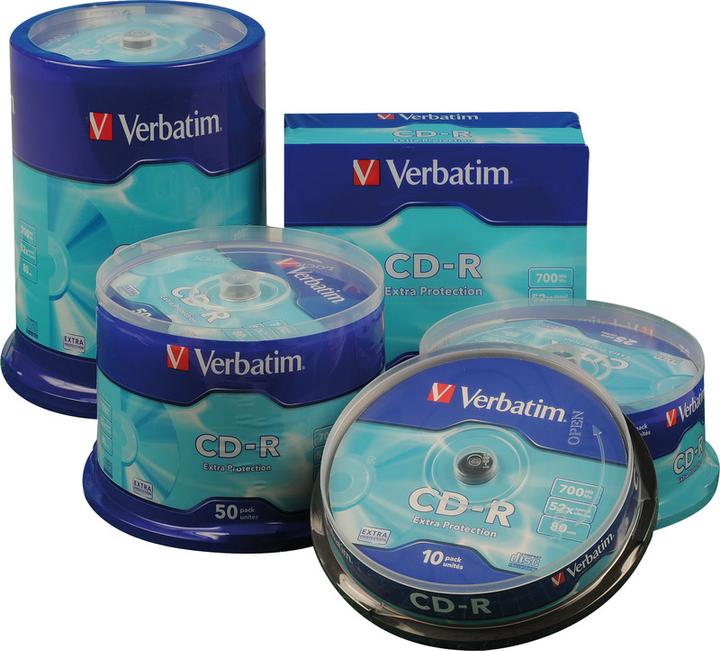 Actual product image Verbatim CD-R 52x, 700MB, 100 spindle (100 x)