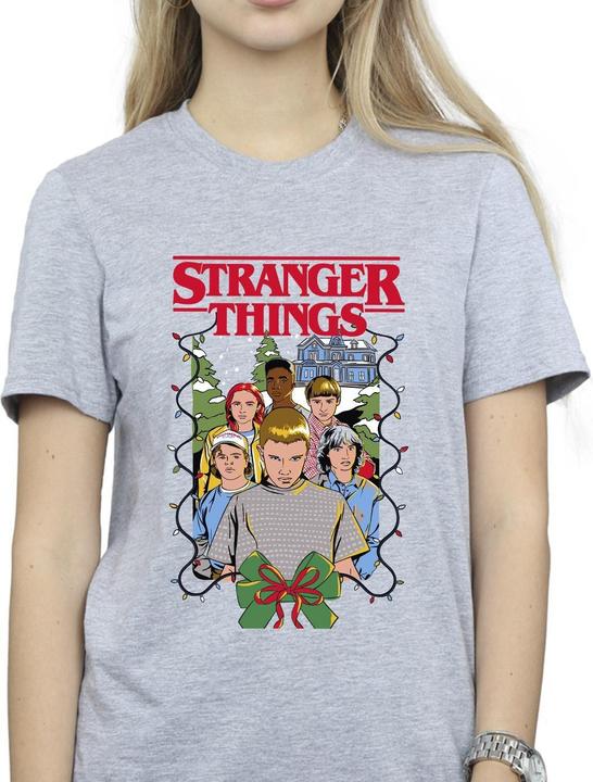 Immagine prodotto Netflix Stranger Things Christmas Poster Maglietta Ampia Donna (S)