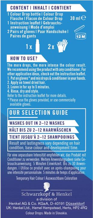 Actual product image Schwarzkopf Live Temporary Colour Drops Petal Pink (Blue)