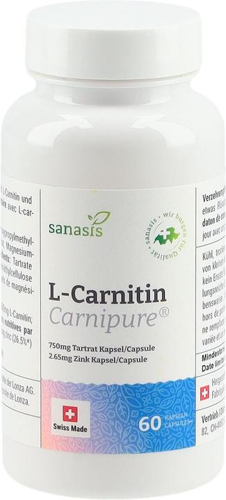 Sanasis L-Carnitin Carnipure Original Kaps (60 Stück, Kapseln, 500 g)