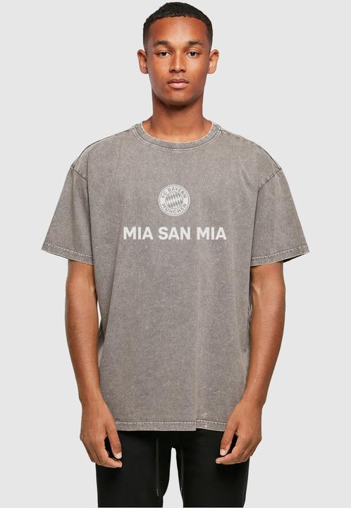 Produktbild FC Bayern München Mia San Mia Logo Acid Washed Heavy Oversize Tee - 116665 (XL)