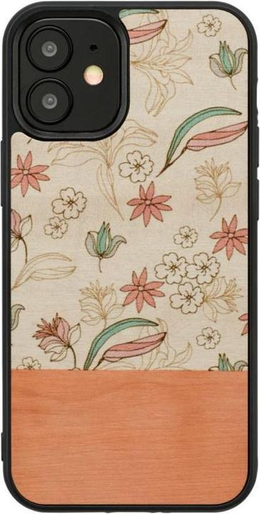 Produktbild Man&Wood case for iPhone 12 mini pink flower black (Apple iPhone 12 mini)