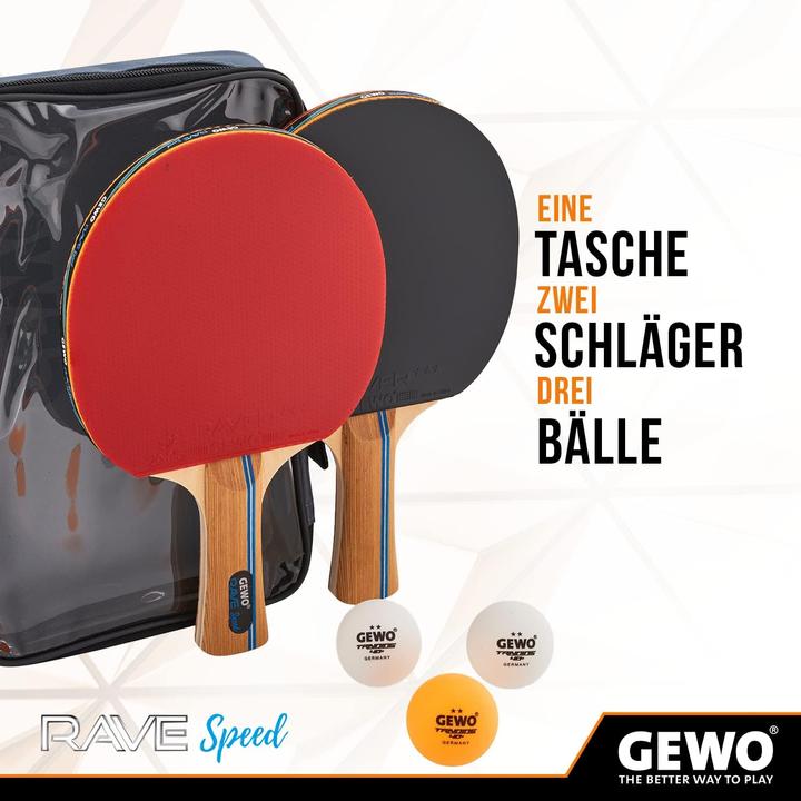 Gewo Rave Speed Tischtennisschläger Set