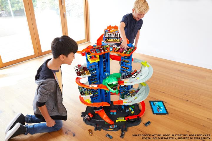 Produktbild Hot Wheels City Megacity Parkgarage mit T-Rex-Angriff