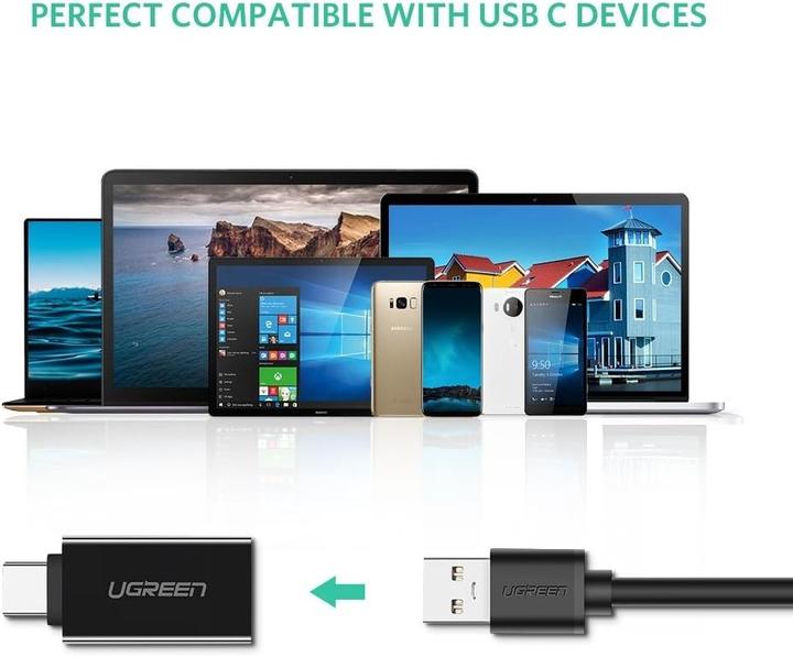 Actual product image Ugreen USB-C 3.1 to USB-A 3.0 Jack Adapter (USB-A, 28 cm)