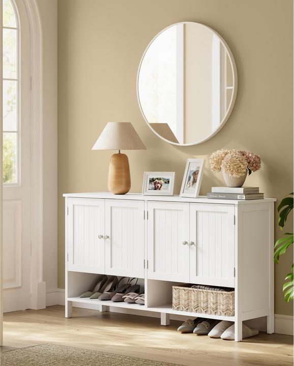 Actual product image Vasagle Country style shoe cabinet 120 x 70 cm, white (120 x 70 x 35 cm)