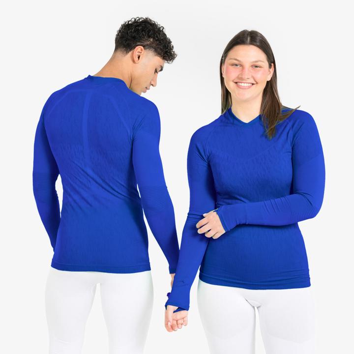 Image du produit Kipsta T-shirt fonctionnel de football à manches longues pour femmes et hommes - Keepdry bleu indigo (XXL)