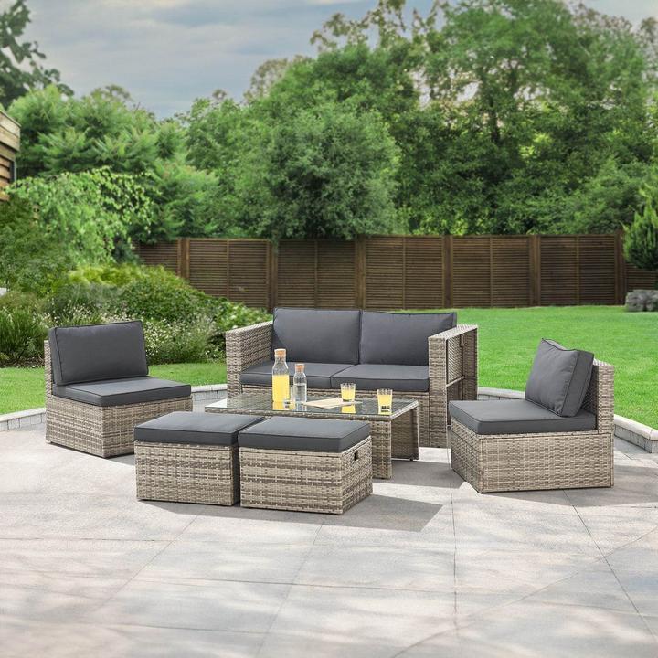 Produktbild Juskys Polyrattan Lounge Salou