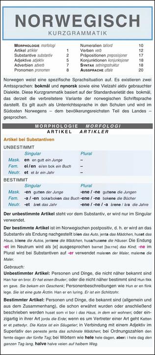 Actual product image Leporello: Norwegisch Kurzgrammatik – Die komplette Grammatik im Überblick (German, Norwegian, Klára Winklerová, 2018)