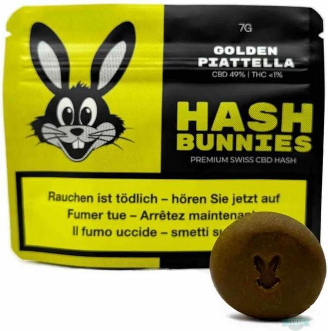 Immagine prodotto Hash Bunnies Premium Swiss CBD Hash - Golden Piatella (7 g)