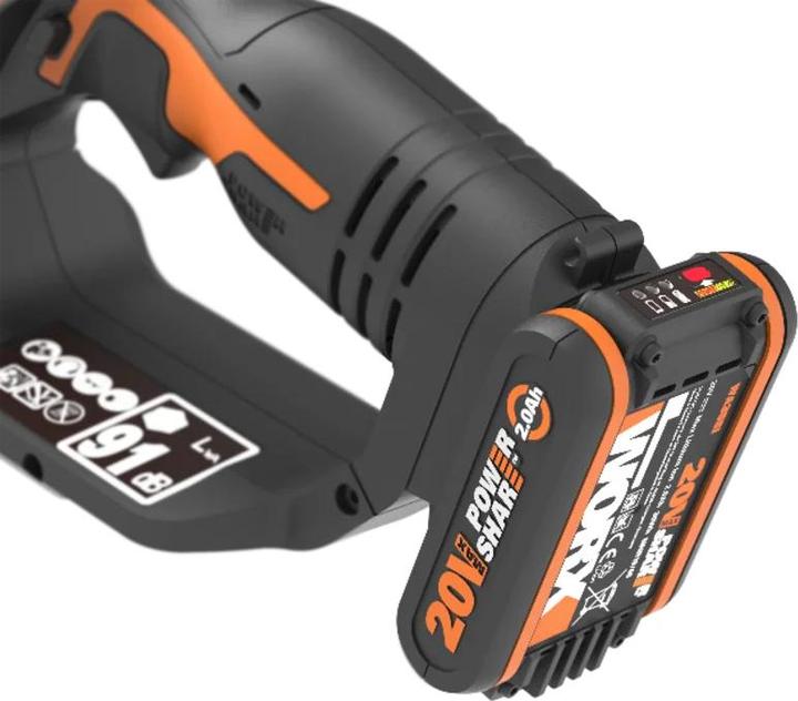 Productafbeelding Worx Accu snoeizaag voor één hand 20V (Accu kettingzaag)