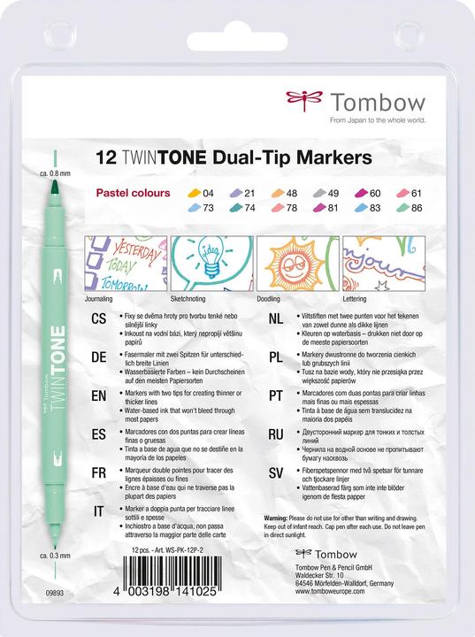 Produktbild Tombow TwinTone (Mehrfarbig, 12 x)