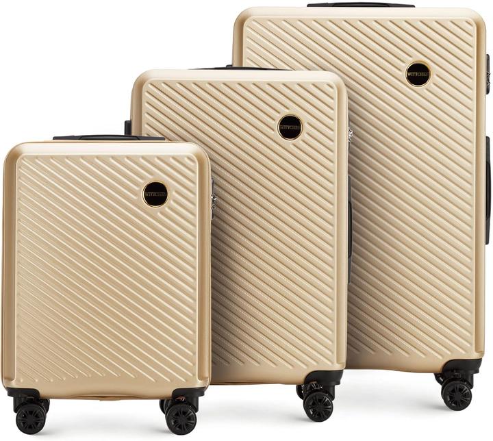 Actual product image Wittchen 3-teiliges Kofferset Circle Line (96 l, Hand luggage (up to 50 litres), M (50 - 90l), L (90 - 115l))