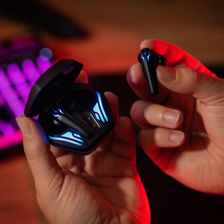 Actual product image Lamax LMXHNI1 headphones/headset True Wireless Stereo (TWS) In-ear Gaming Bluetooth Black (Wireless)