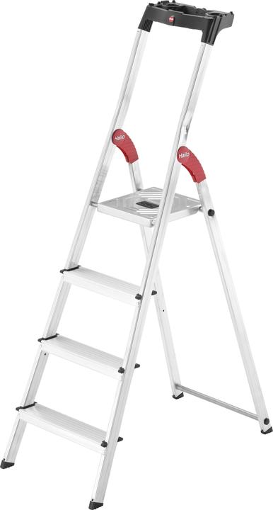 Produktbild Hailo L60 StandardLine, Alu-Sicherheits-Stehleiter, 4 Stufen (Stehleiter, 161 cm)