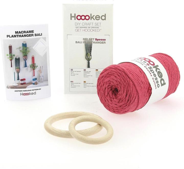 Image du produit Hoooked Kit de bricolage macramé suspension florale Bali corail
