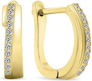 Actual product image Brilio Silver - Decent gold-plated earrings with zircons EA552Y