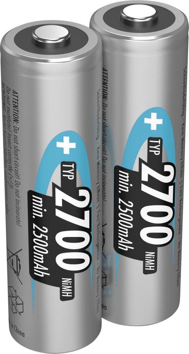 Actual product image Ansmann 1x2 Battery 2700 Mignon AA 2500 mAh (1 pcs., AA, 2700 mAh)