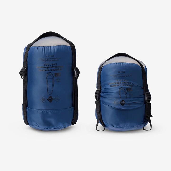 Immagine prodotto Simond Mumienschlafsack koppelbar kompakt Trekking - MT500 15 °C Kunstfaser (44 cm)