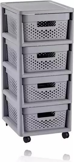 Productafbeelding Curver INFINITY stellingkast met 4 laden (36 x 30 x 69 cm)